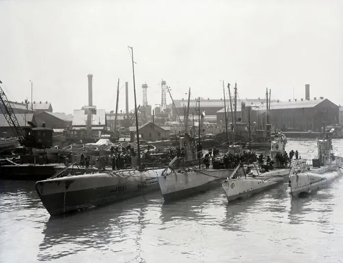 Framed Print : Captured German Submarines In Brooklyn Framed Print : Captured German Submarines In Brooklyn