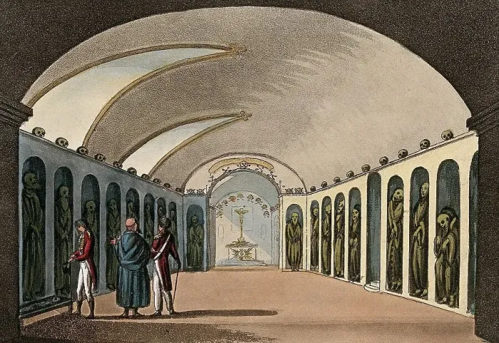 Framed Print : The Capuchin Crypt of Palermo, Le Catacombe dei Cappuccini, extensive crypt complex under the Capuchin monastery in Palermo and, with its natural mummies, one of the most famous burial grounds in the world, c Framed Print : The Capuchin Crypt of Palermo, Le Catacombe dei Cappuccini, extensive crypt complex under the Capuchin monastery in Palermo and, with its natural mummies, one of the most famous burial grounds in the world, c