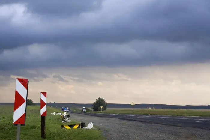 Framed Print : car, cloud, color image, day, highway, horizontal, landscape, moody sky, no people Framed Print : car, cloud, color image, day, highway, horizontal, landscape, moody sky, no people