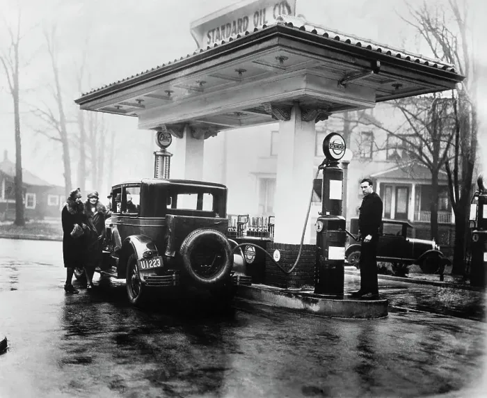 Framed Print : Car Fueling Up at Gas Station Framed Print : Car Fueling Up at Gas Station