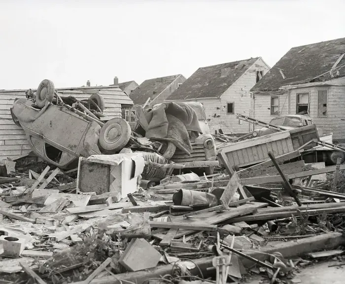 Framed Print : Car, Garage After A Tornado Ripped Thru Framed Print : Car, Garage After A Tornado Ripped Thru