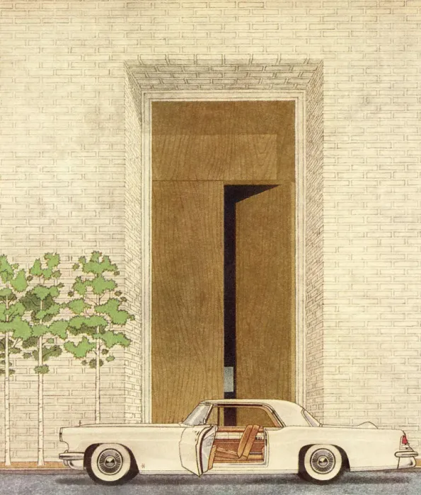Framed Print : Car with an Open Door in front of Open Door Framed Print : Car with an Open Door in front of Open Door