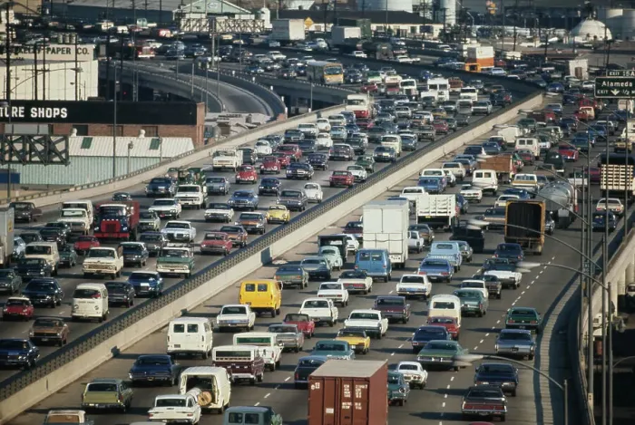 Framed Print : Car Traffic On Highway, Santa Monica Framed Print : Car Traffic On Highway, Santa Monica