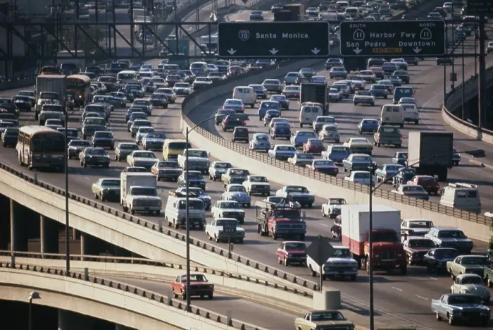Framed Print : Car Traffic On Highway, Santa Monica Framed Print : Car Traffic On Highway, Santa Monica