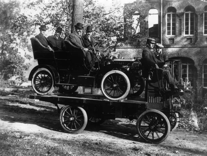 Framed Print : Car On Truck Framed Print : Car On Truck