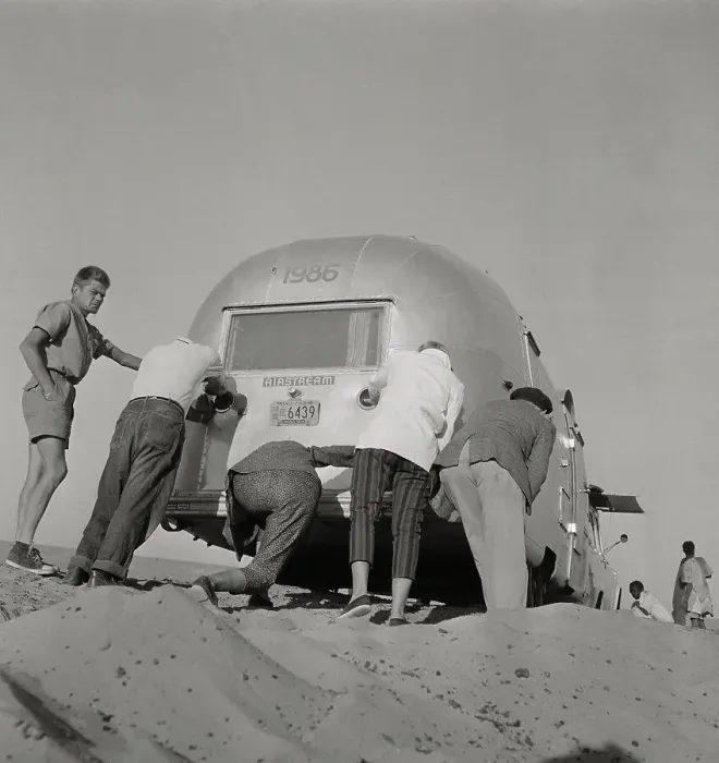 Framed Print : Caravan members pushing trailer, Cairo, Egypt. February 08, 1960 Framed Print : Caravan members pushing trailer, Cairo, Egypt. February 08, 1960