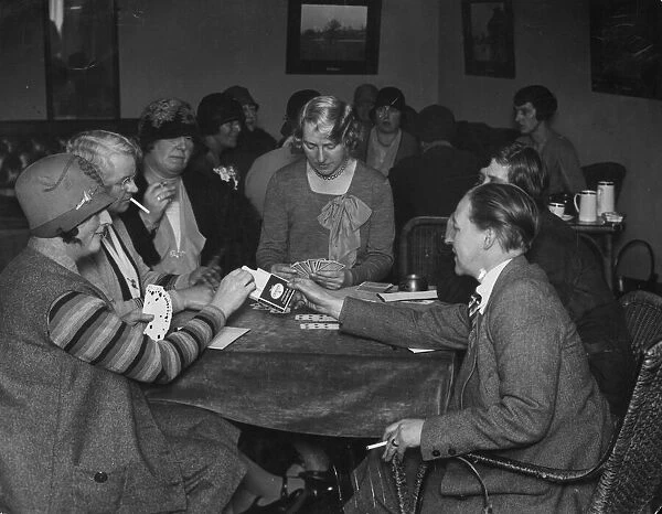 Card Game. circa 1930: Card players playing bridge