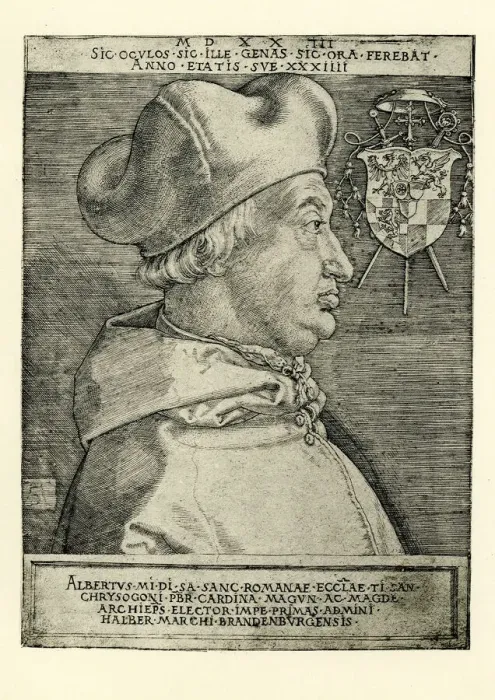 Framed Print : Cardinal Albrecht of Brandenburg Framed Print : Cardinal Albrecht of Brandenburg
