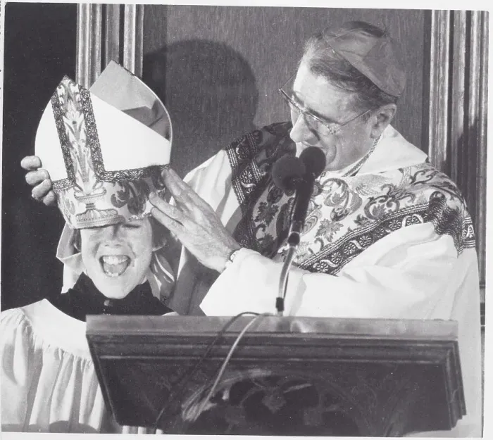 Framed Print : Cardinal O'Connor and Altar Boy Framed Print : Cardinal O'Connor and Altar Boy
