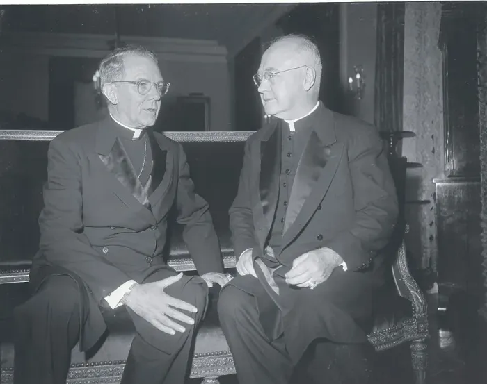 Framed Print : Cardinal Spellman and Cardinal Designate McIntyre Conversing Framed Print : Cardinal Spellman and Cardinal Designate McIntyre Conversing
