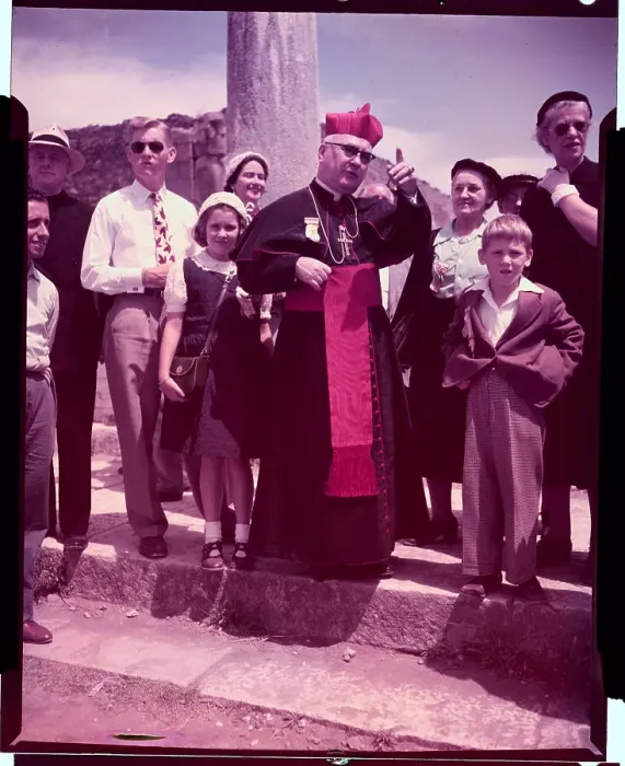 Framed Print : Cardinal Spellman Standing with Citizens Framed Print : Cardinal Spellman Standing with Citizens