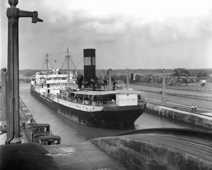 Framed Print : Cargo ship, Panama Canal Framed Print : Cargo ship, Panama Canal