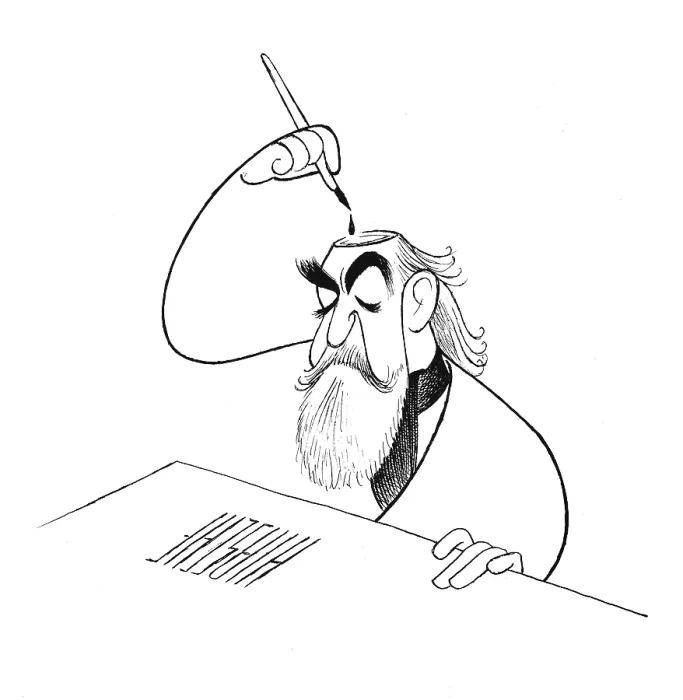 Framed Print : Caricature Of Al Hirschfeld Framed Print : Caricature Of Al Hirschfeld
