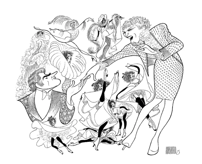 Framed Print : Caricature Of The Cast Of La Cage Aux Folles Framed Print : Caricature Of The Cast Of La Cage Aux Folles