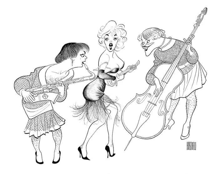 Framed Print : Caricature Of The Cast Of Some Like It Hot Framed Print : Caricature Of The Cast Of Some Like It Hot