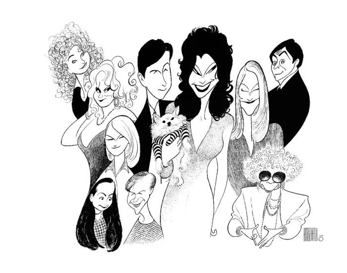 Framed Print : Caricature Of The Cast Of The Nanny