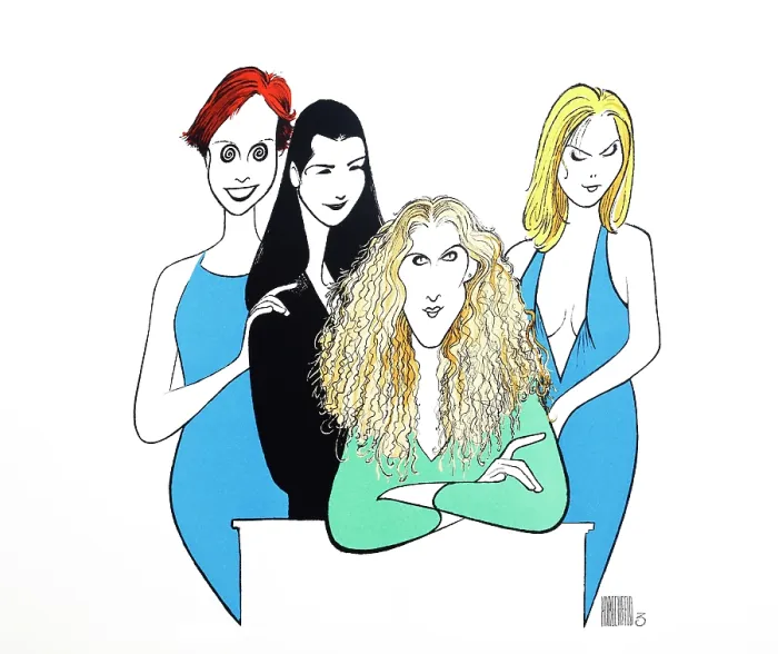 Framed Print : Caricature Of The Cast Of Sex & The City Framed Print : Caricature Of The Cast Of Sex & The City