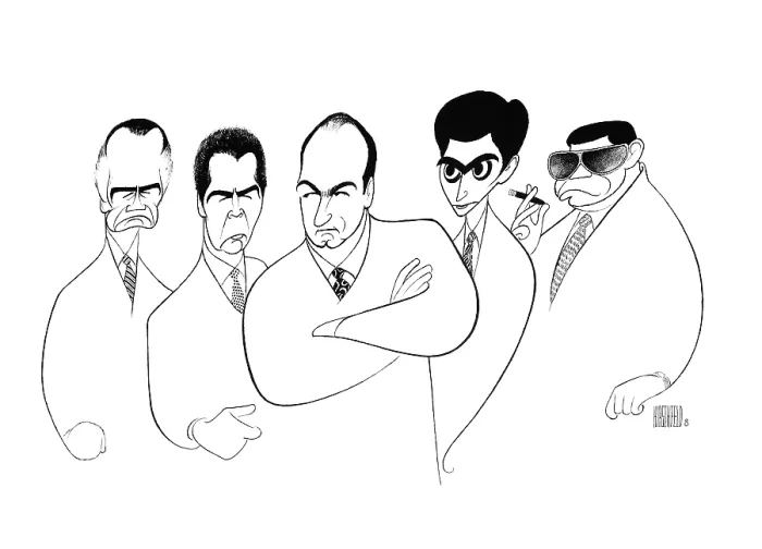 Framed Print : Caricature Of The Cast Of The Sopranos Framed Print : Caricature Of The Cast Of The Sopranos