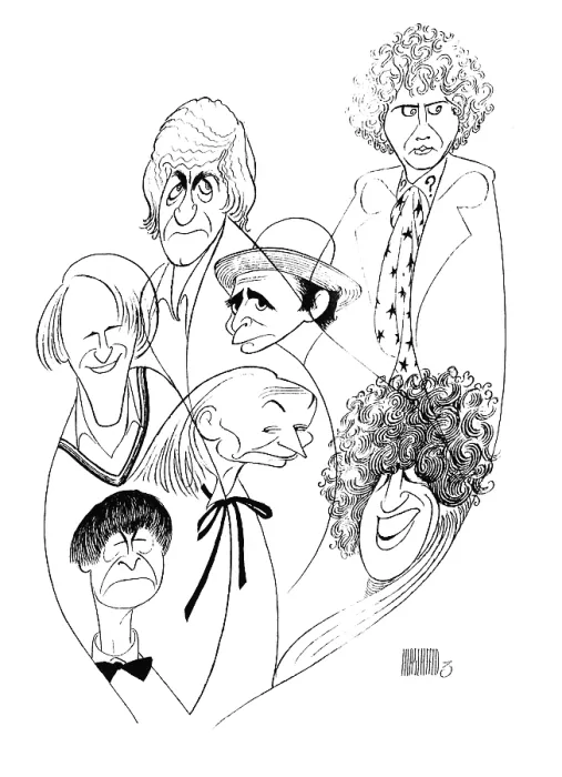 Framed Print : Caricature Of Dr. Who Actors Framed Print : Caricature Of Dr. Who Actors