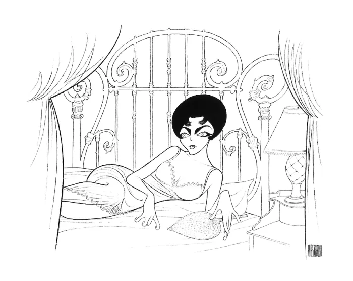 Framed Print : Caricature Of Elizabeth Taylor