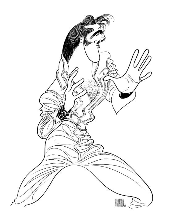 Framed Print : Caricature Of Elvis Presley Framed Print : Caricature Of Elvis Presley