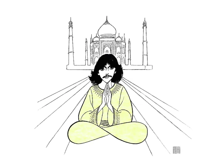 Framed Print : Caricature Of George Harrison Framed Print : Caricature Of George Harrison
