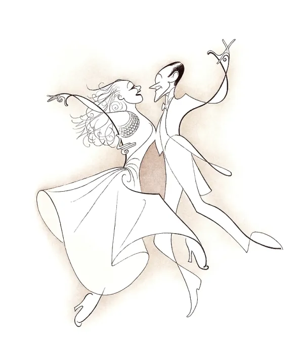 Framed Print : Caricature Of Ginger Rogers & Fred Astaire Framed Print : Caricature Of Ginger Rogers & Fred Astaire