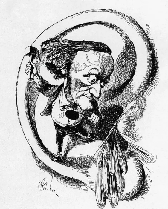 Framed Print : Caricature of the Human Ear Framed Print : Caricature of the Human Ear