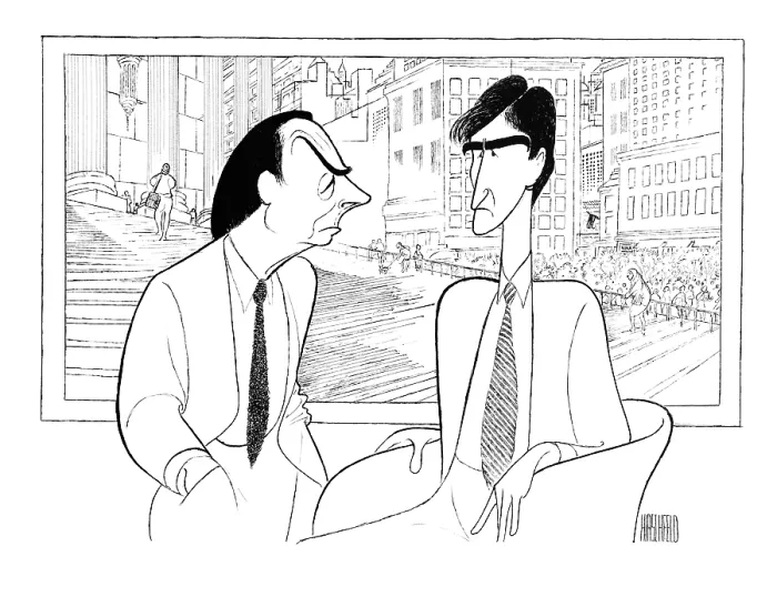 Framed Print : Caricature Of Jerry Orbach & Sam Waterston Framed Print : Caricature Of Jerry Orbach & Sam Waterston