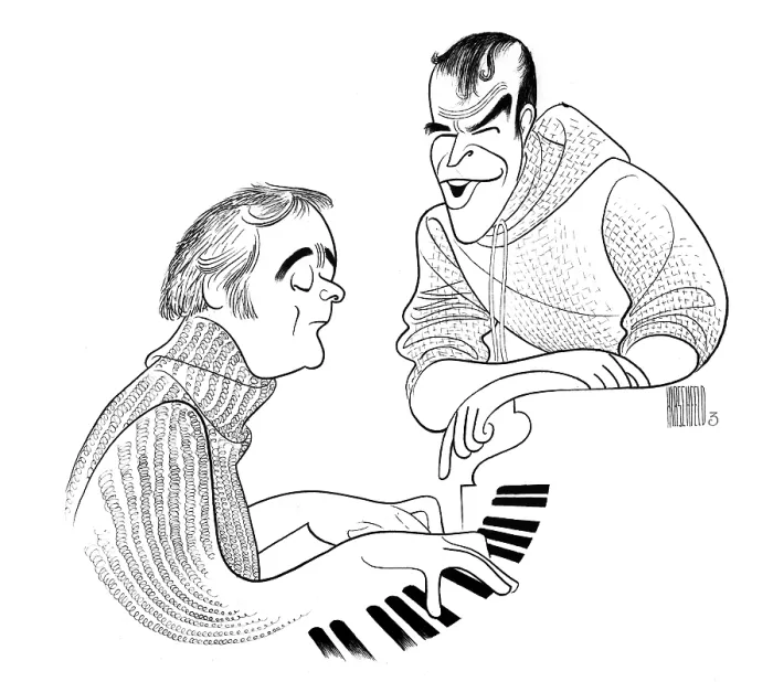 Framed Print : Caricature Of John Kander and Fred Ebb Framed Print : Caricature Of John Kander and Fred Ebb