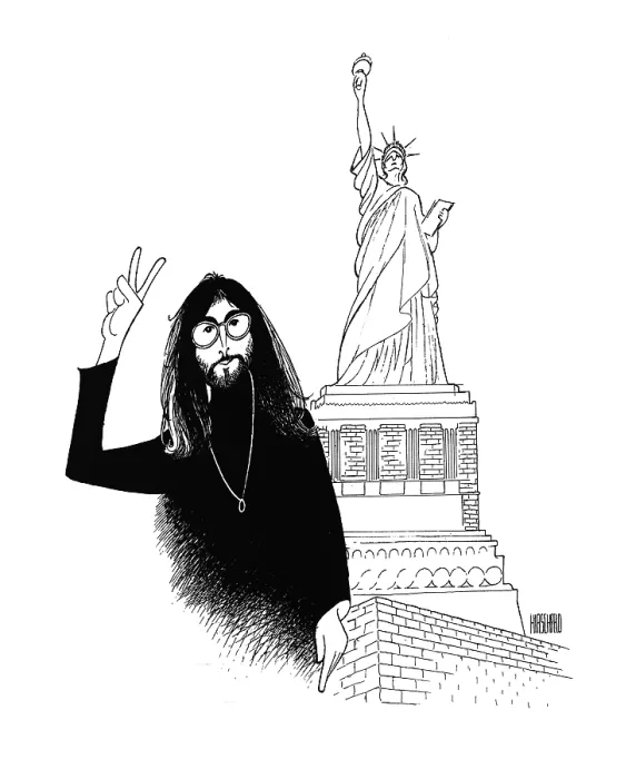 Framed Print : Caricature Of John Lennon Framed Print : Caricature Of John Lennon