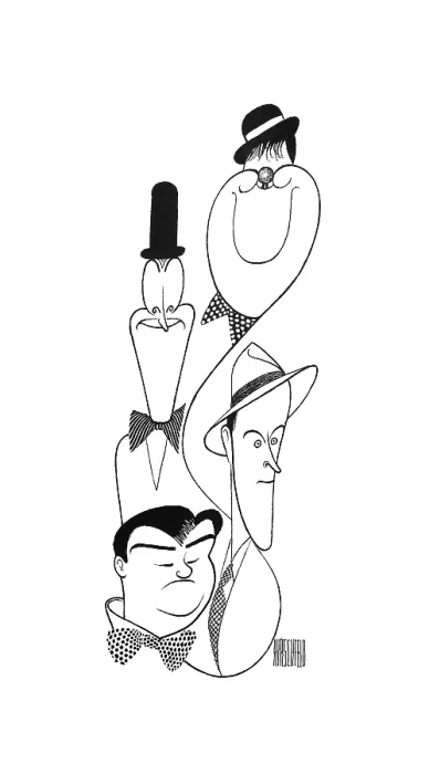 Framed Print : Caricature Of Laurel & Hardy And Abbott & Costello Framed Print : Caricature Of Laurel & Hardy And Abbott & Costello