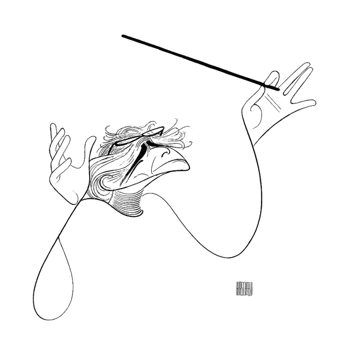 Framed Print : Caricature Of Leonard Bernstein Framed Print : Caricature Of Leonard Bernstein