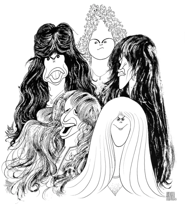 Framed Print : Caricature Of The Members Of Aerosmith Framed Print : Caricature Of The Members Of Aerosmith