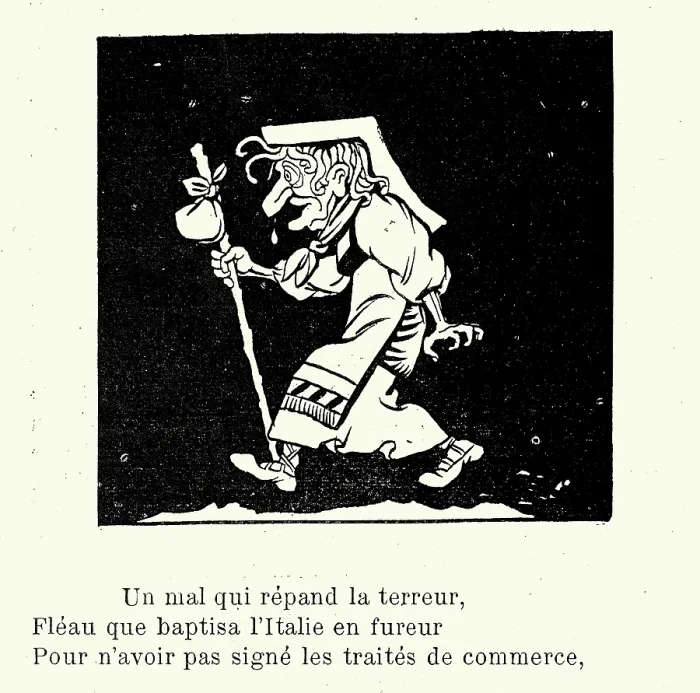 Framed Print : Caricature of an old woman spreading the flu, Vintage French cartoon, Parisians sick with the flu, Les Parisiens Malades De La Grippe, 1890s 19th Century Framed Print : Caricature of an old woman spreading the flu, Vintage French cartoon, Parisians sick with the flu, Les Parisiens Malades De La Grippe, 1890s 19th Century