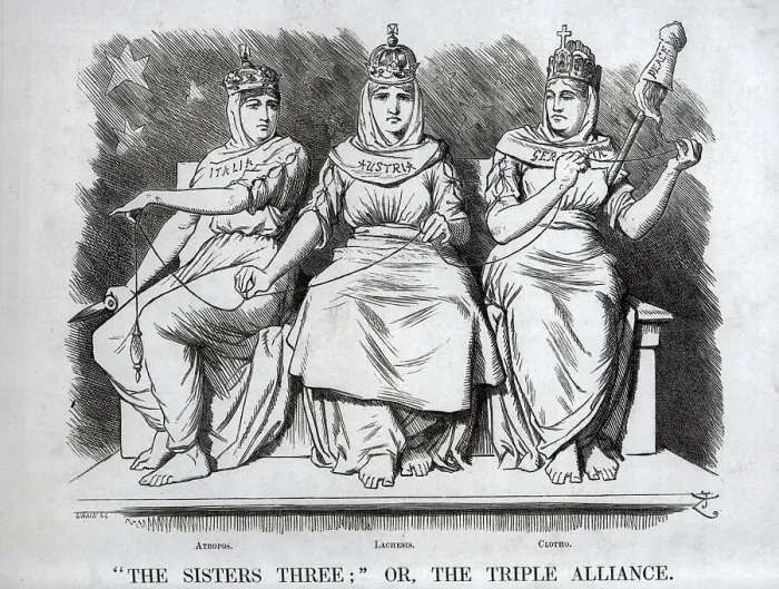 Framed Print : Caricature of the Triple Alliance Framed Print : Caricature of the Triple Alliance
