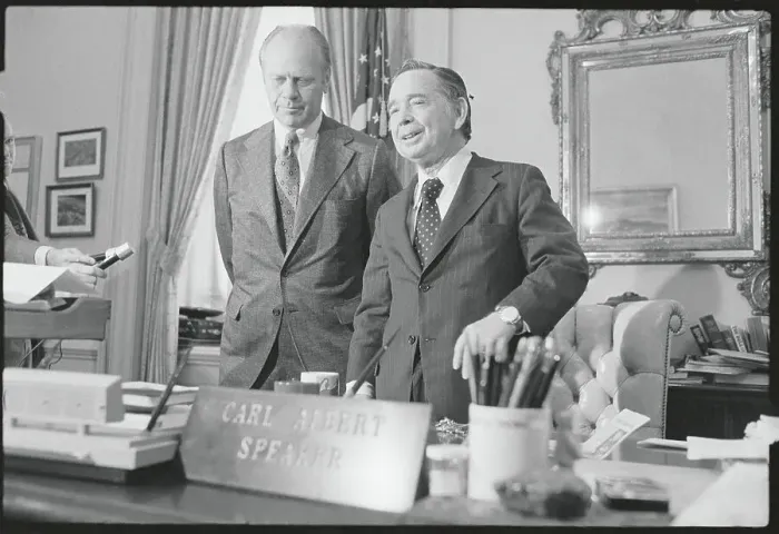 Framed Print : Carl Albert and Gerald Ford