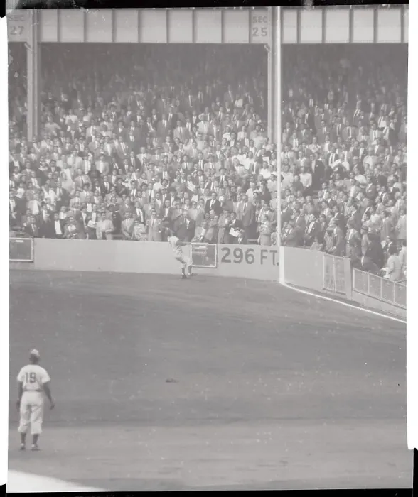 Framed Print : Carl Furillo Watching Home Run Ball Framed Print : Carl Furillo Watching Home Run Ball