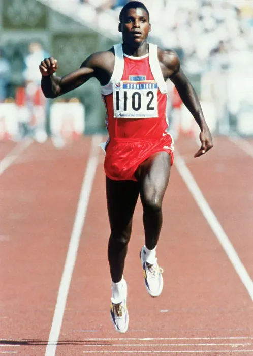 Framed Print : Carl Lewis Running
