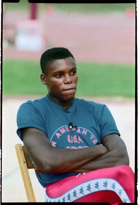 Framed Print : Carl Lewis Sitting in Chair Framed Print : Carl Lewis Sitting in Chair