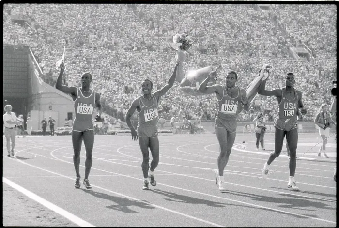 Framed Print : Carl Lewis & Teammates Run Victory Tour Framed Print : Carl Lewis & Teammates Run Victory Tour