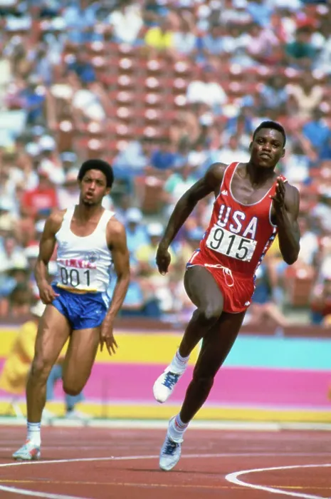 Framed Print : Carl Lewis Winning Heat Framed Print : Carl Lewis Winning Heat