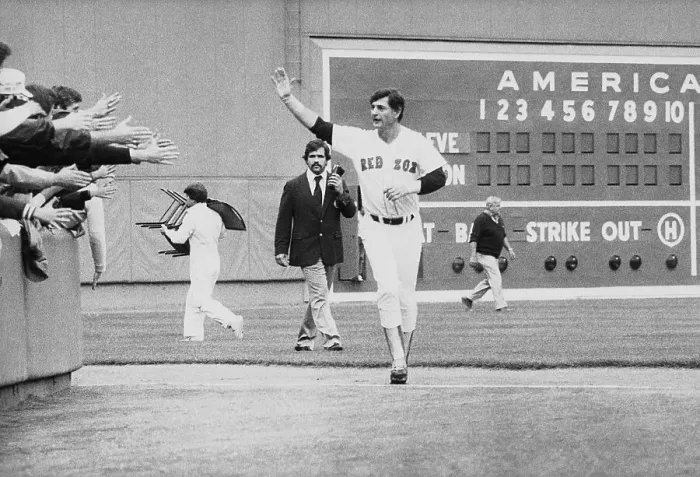 Framed Print : Carl Yastrzemski Runs Around Fenway Park Framed Print : Carl Yastrzemski Runs Around Fenway Park