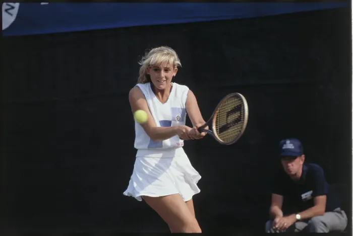 Framed Print : Carling Bassett Playing Tennis Framed Print : Carling Bassett Playing Tennis