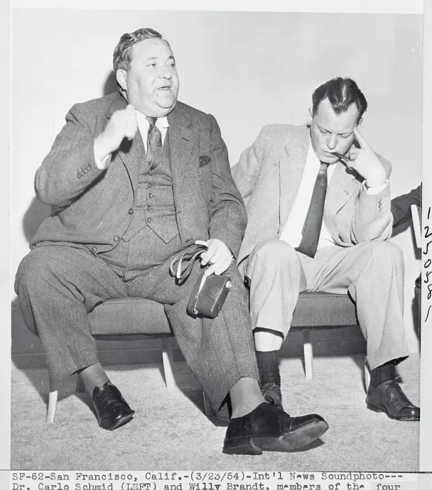 Framed Print : Carlo Schmid with Willy Brandt Framed Print : Carlo Schmid with Willy Brandt