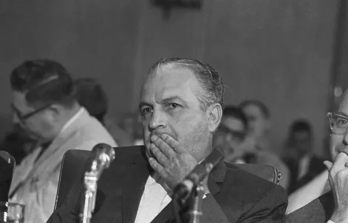 Framed Print : Carlos Marcello Before Senate Subcommittee Framed Print : Carlos Marcello Before Senate Subcommittee