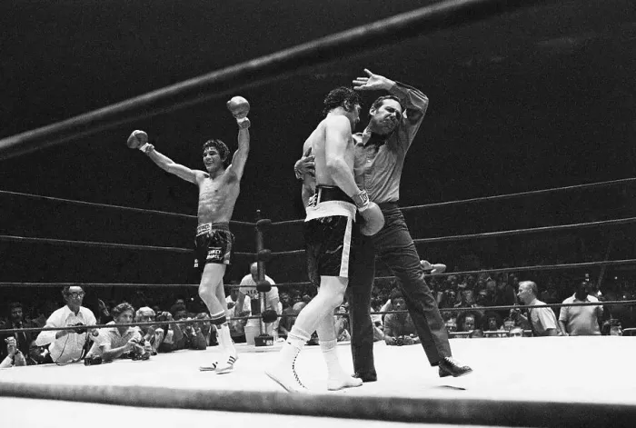 Framed Print : Carlos Monzon Victorious Framed Print : Carlos Monzon Victorious