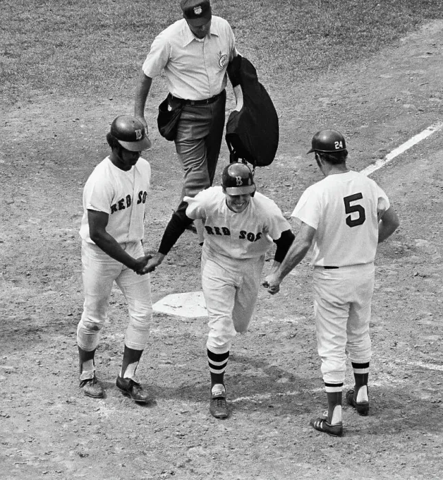 Framed Print : Carlton Fisk Crossing Home Plate Framed Print : Carlton Fisk Crossing Home Plate