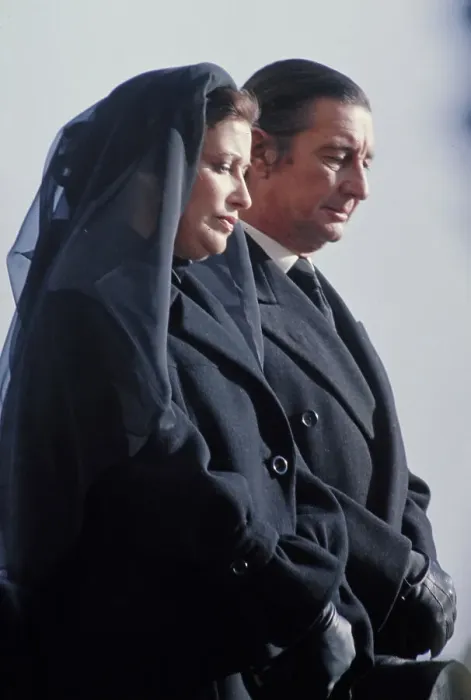 Framed Print : Carmen Franco Y Polo And Husband At Franco Funeral Framed Print : Carmen Franco Y Polo And Husband At Franco Funeral