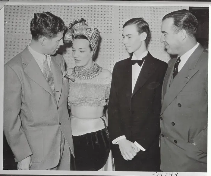 Framed Print : Carmen Miranda with Others Framed Print : Carmen Miranda with Others